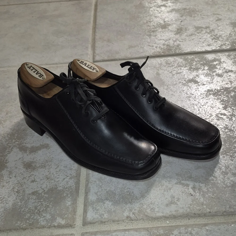 Bally Men's VERONA Black Leather Dress Shoes - Picture 11 of 11